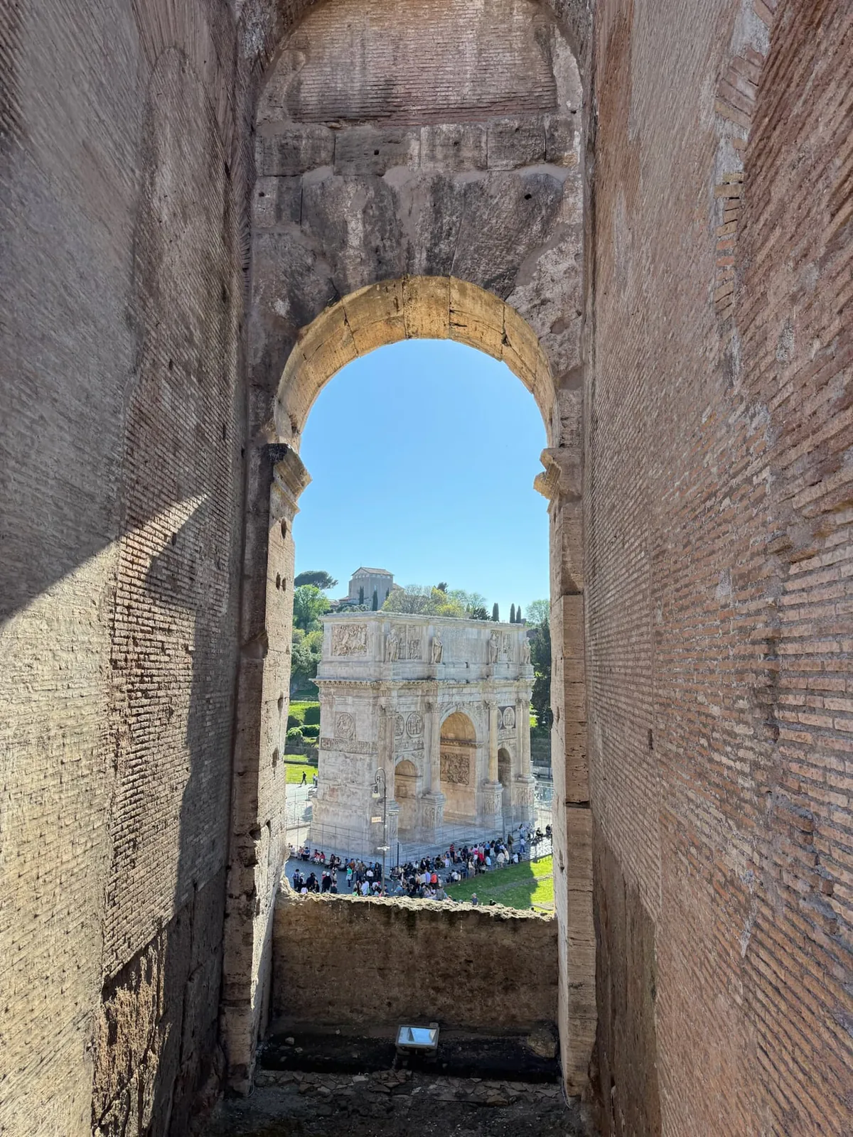 The Colosseum entrance arches in Rome