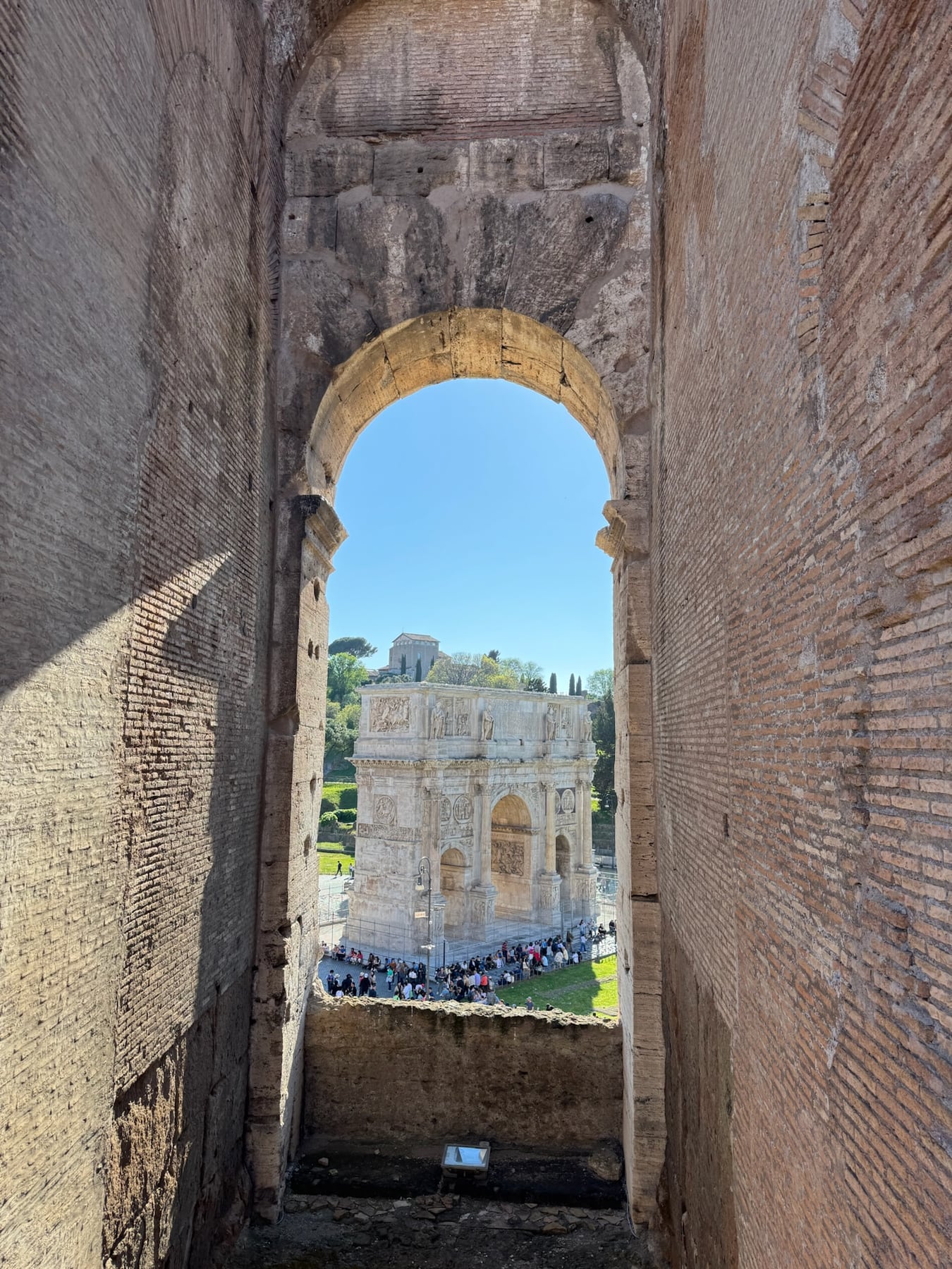 The Colosseum entrance arches in Rome