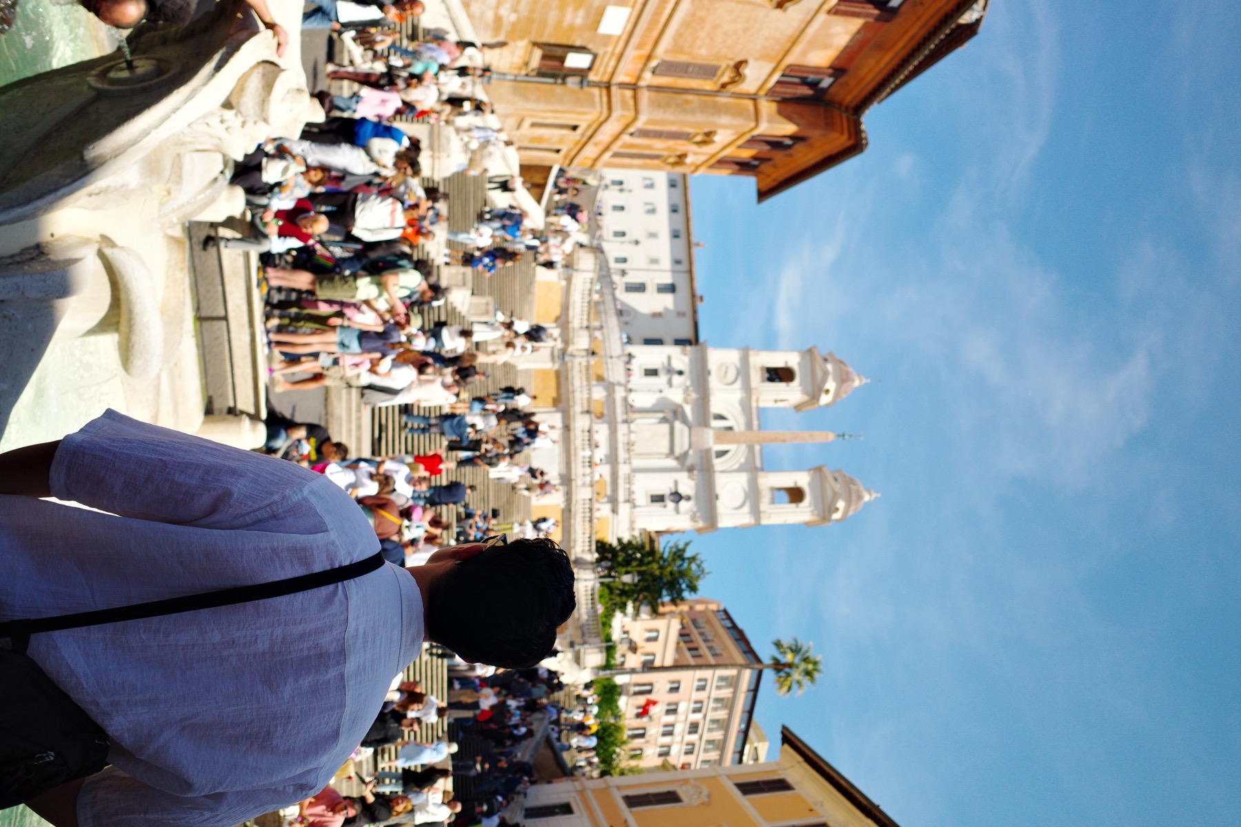 The Spanish Steps and Trinita dei Monti in central Rome