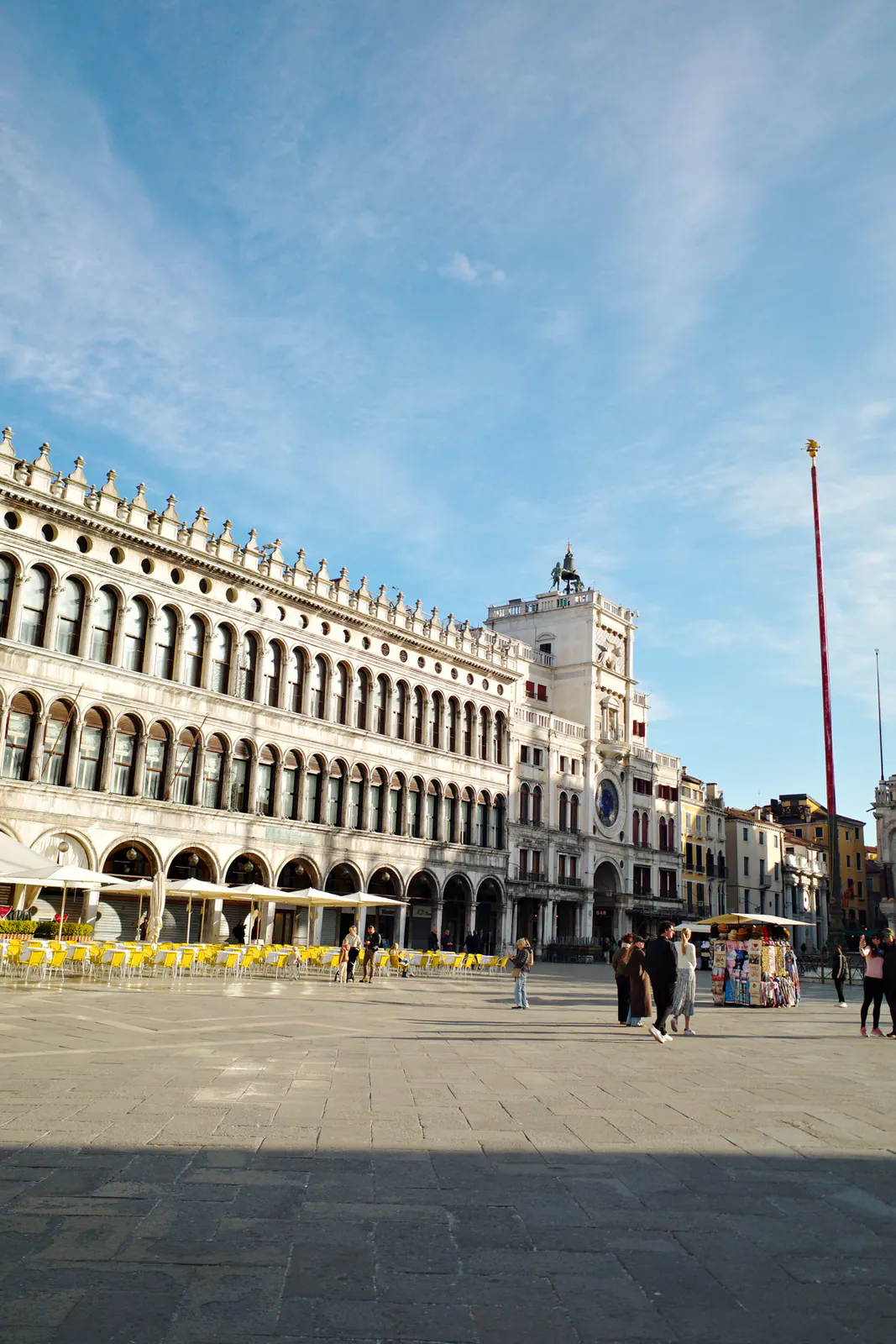 Doge's Palace and St. Mark's Campanile from Piazza San Marco in Venice