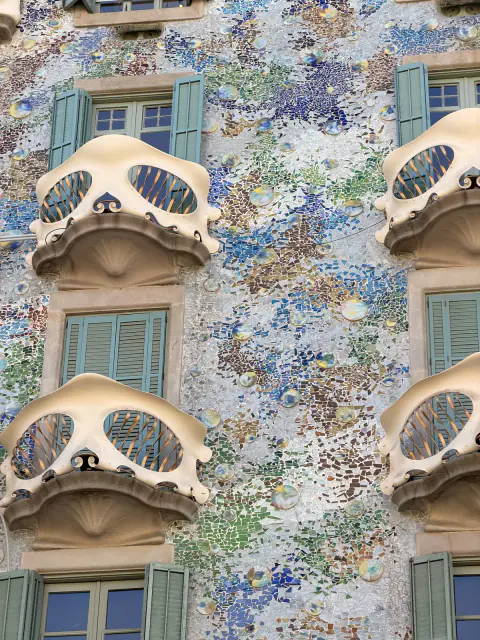 the balconies of the house